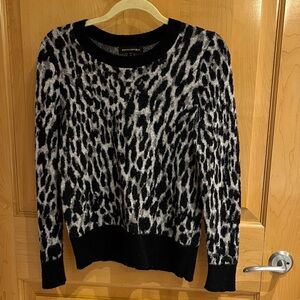 Banana Republic Black and White Animal Print Sweater
